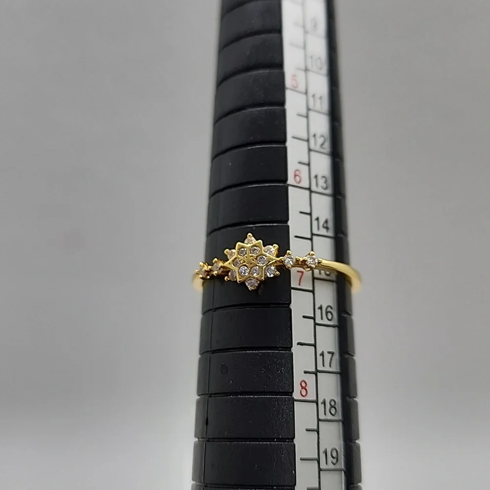 18K Yellow Gold Plated 925 Sterling Silver Ring - Picture 7 of 12